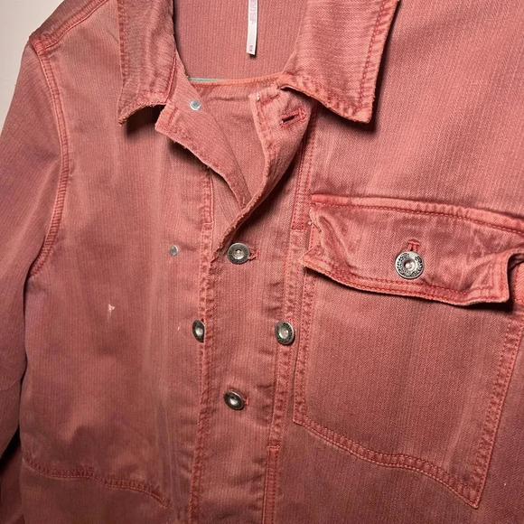 Free People Embellished Military Rose Shirt Jacket - Picture 5 of 16